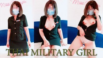 Thai Cosplay Porn Clip A Plump, White Thai Girl Teases And Fissures In An Female Uniform While Gouging into The Protruding Cunt