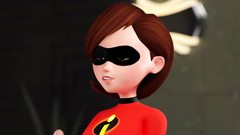 4K Helen Parr Gives a Sloppy Blowjob with Her Stretching Tongue Until He Cums (3D, 60FPS)